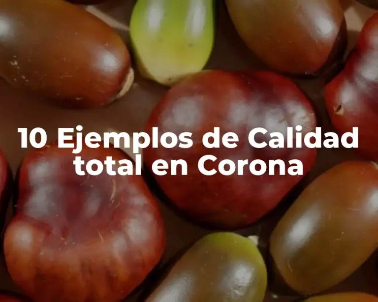 10 Ejemplos de Calidad total en Corona