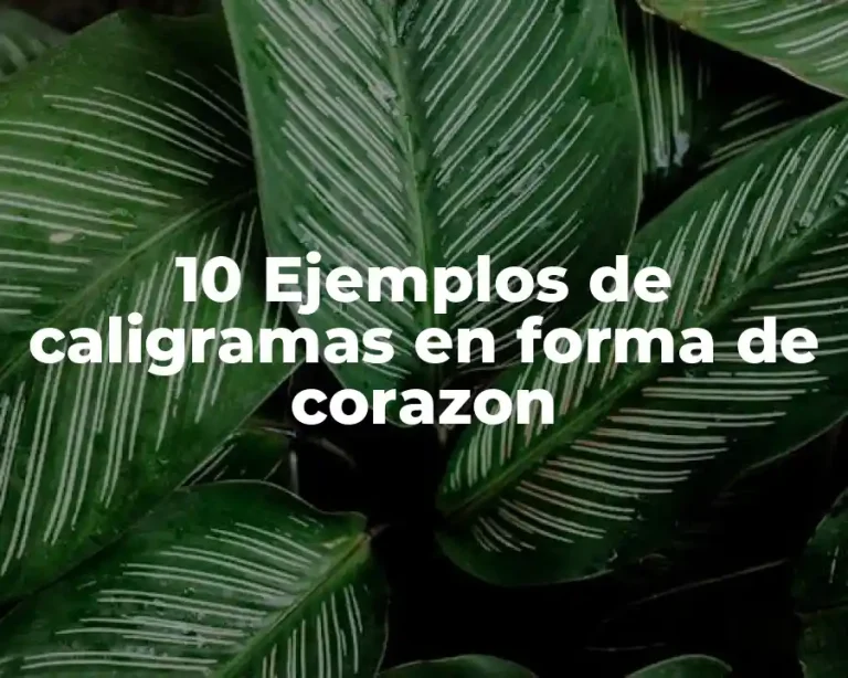 10 Ejemplos de caligramas en forma de corazon