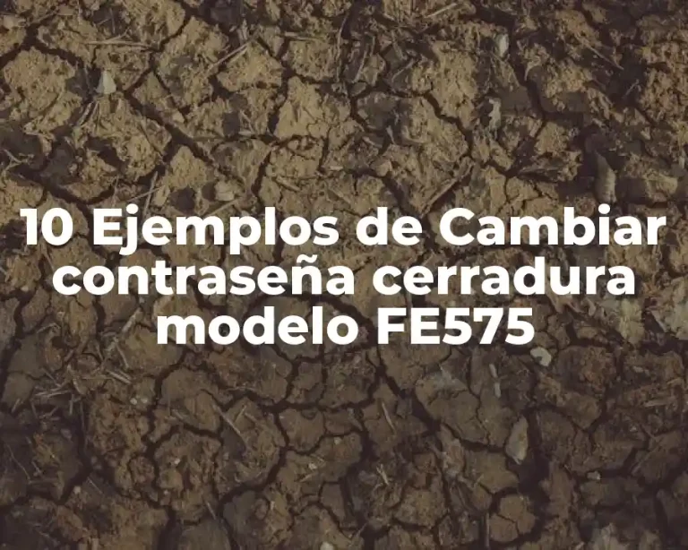 10 Ejemplos de Cambiar contraseña cerradura modelo FE575