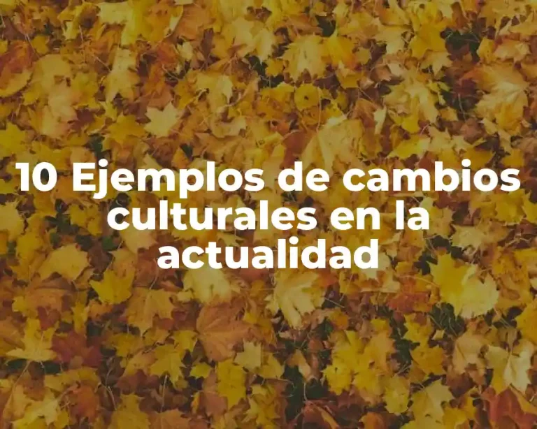 10 Ejemplos de cambios culturales en la actualidad