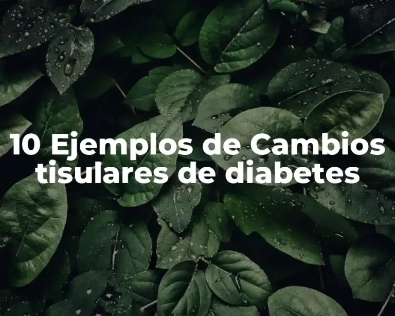 10 Ejemplos de Cambios tisulares de diabetes