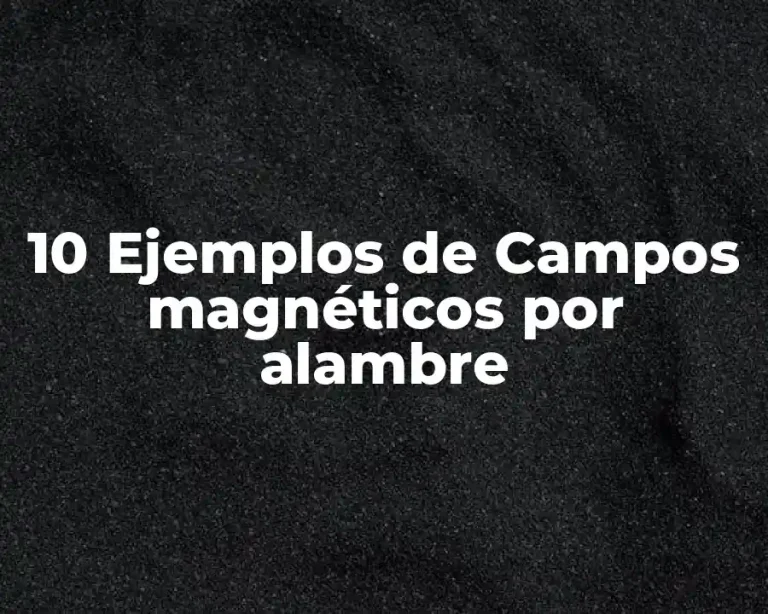 10 Ejemplos de Campos magnéticos por alambre
