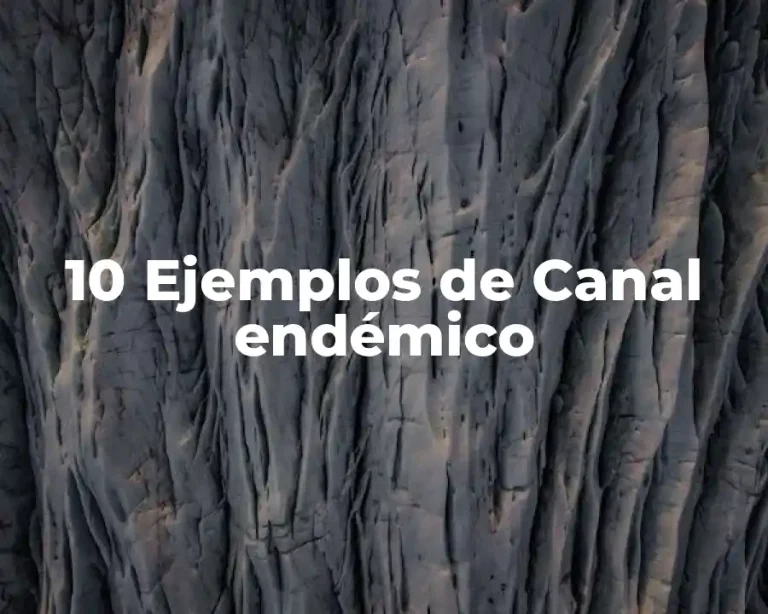 10 Ejemplos de Canal endémico