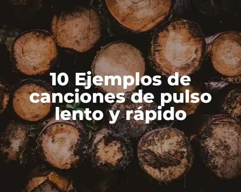 10 Ejemplos de canciones de pulso lento y rápido
