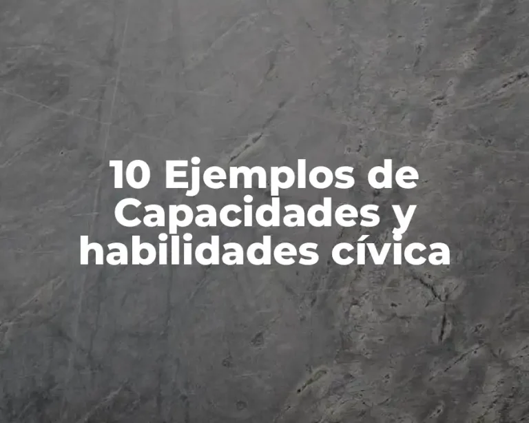10 Ejemplos de Capacidades y habilidades cívica