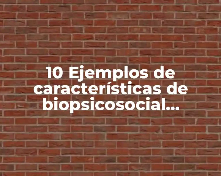 10 Ejemplos de características de biopsicosocial, Definición, Diferencias y para que sirve