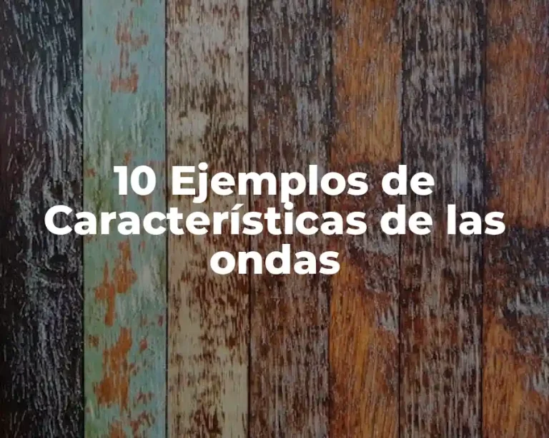 10 Ejemplos de Características de las ondas