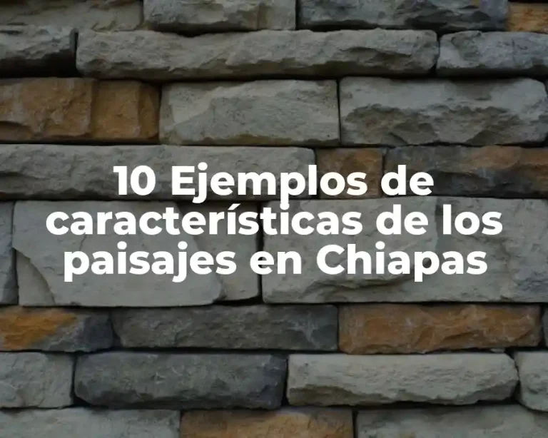 10 Ejemplos de características de los paisajes en Chiapas