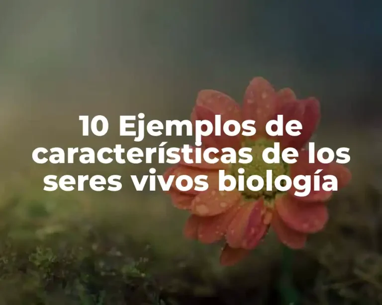 10 Ejemplos de características de los seres vivos biología
