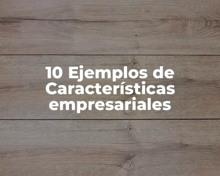 10 Ejemplos de Características empresariales