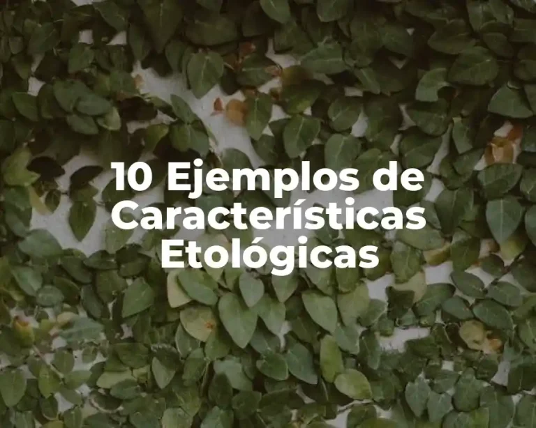 10 Ejemplos de Características Etológicas
