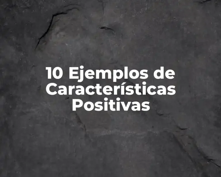 10 Ejemplos de Características Positivas