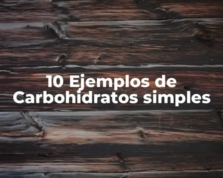 10 Ejemplos de Carbohidratos simples