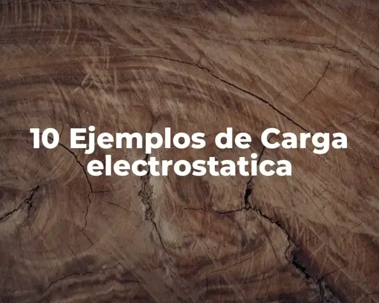 10 Ejemplos de Carga electrostatica