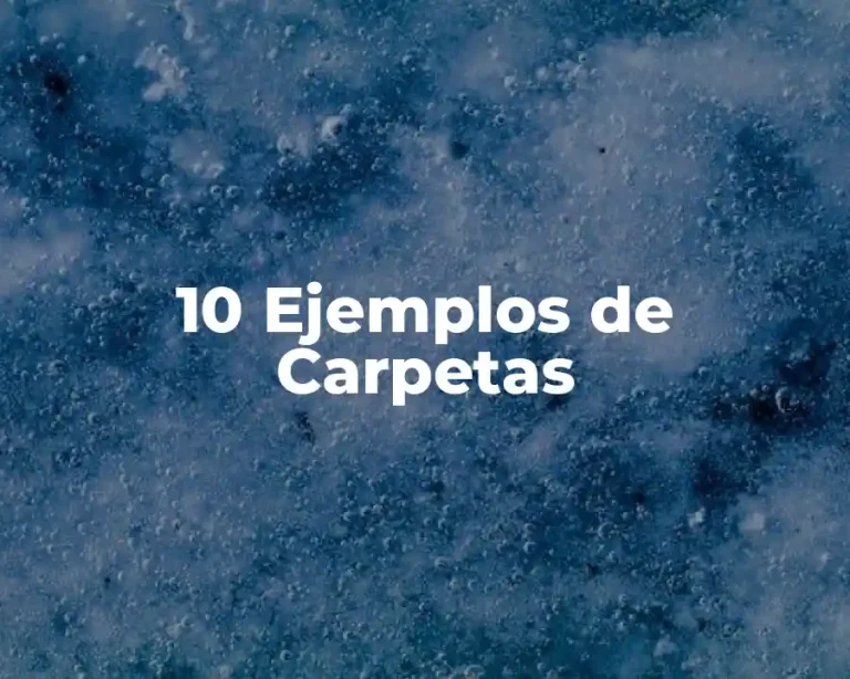 10 Ejemplos de Carpetas
