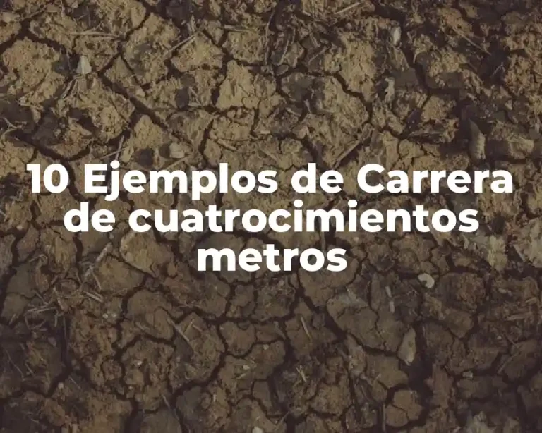 10 Ejemplos de Carrera de cuatrocimientos metros