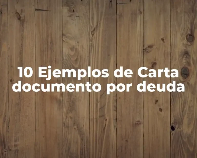 10 Ejemplos de Carta documento por deuda