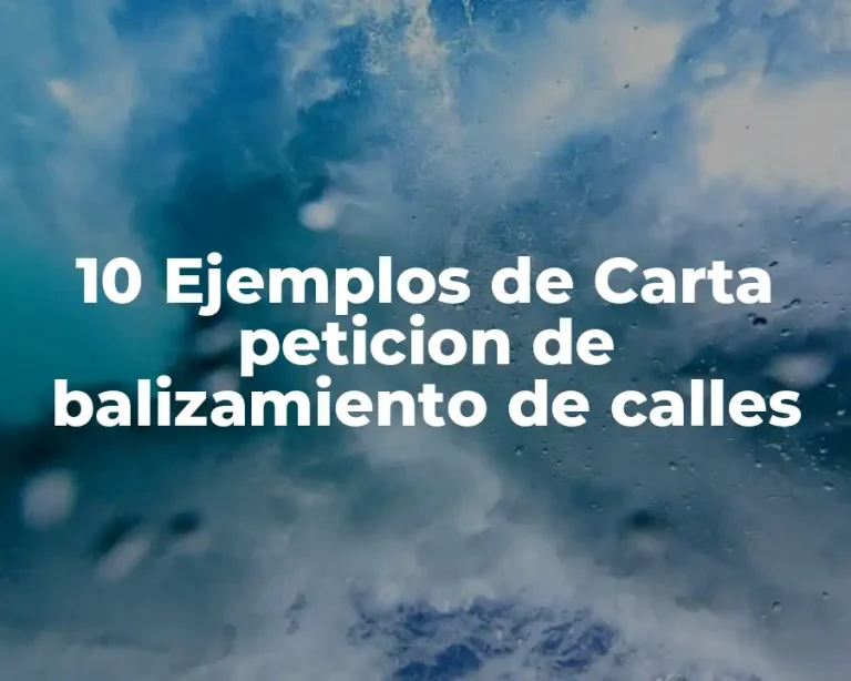 10 Ejemplos de Carta peticion de balizamiento de calles