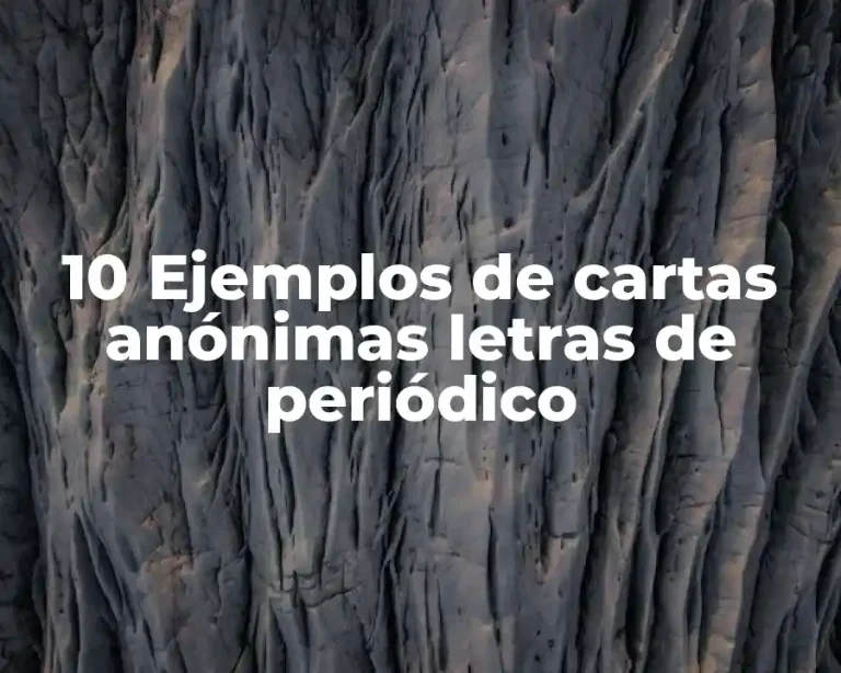 10 Ejemplos de cartas anónimas letras de periódico