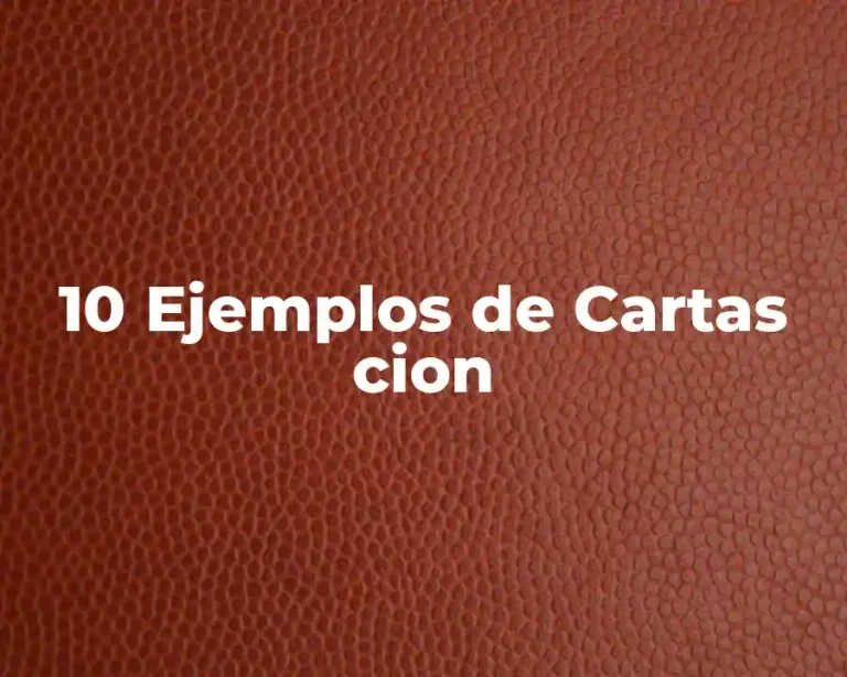10 Ejemplos de Cartas cion