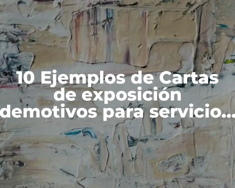 10 Ejemplos de Cartas de exposición demotivos para servicio social