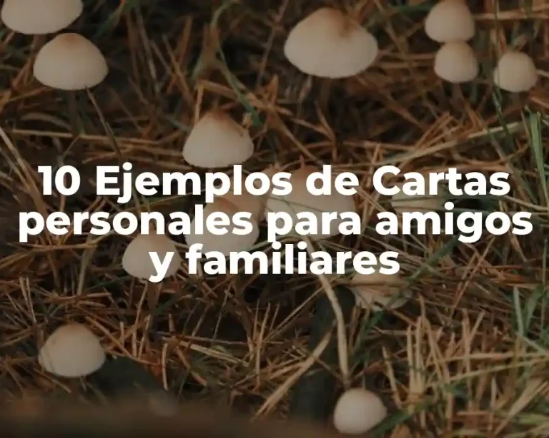 10 Ejemplos de Cartas personales para amigos y familiares