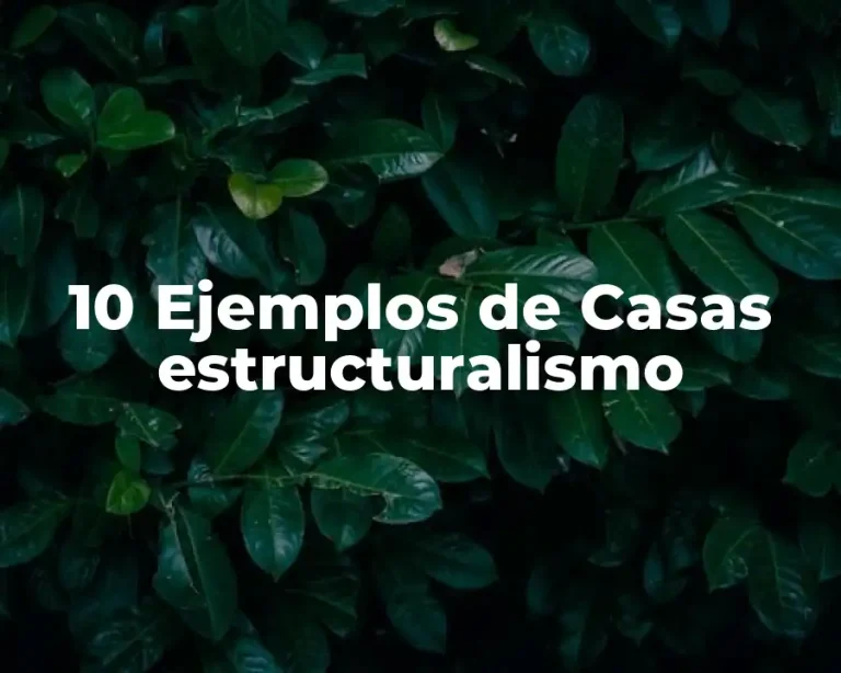 10 Ejemplos de Casas estructuralismo
