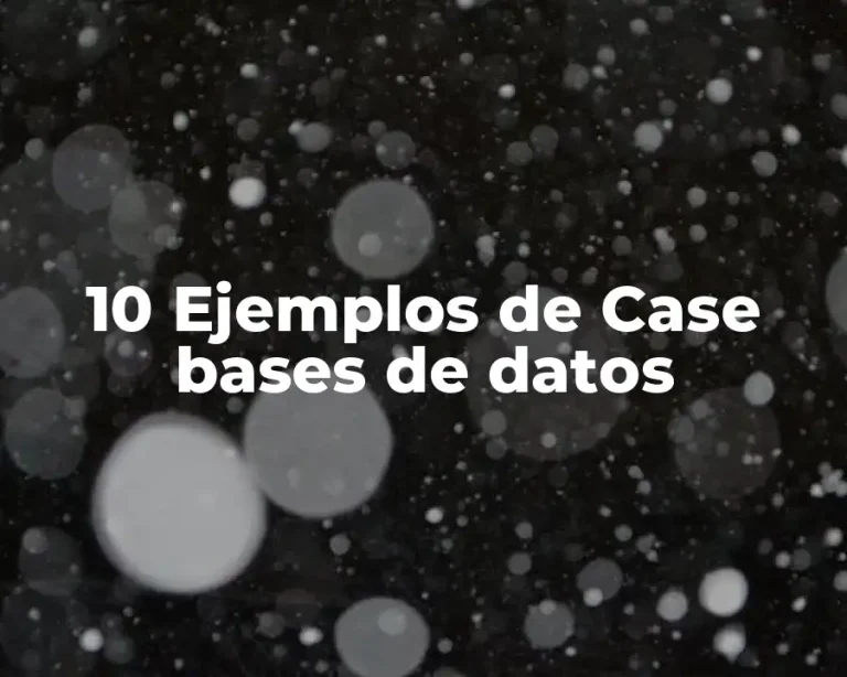 10 Ejemplos de Case bases de datos