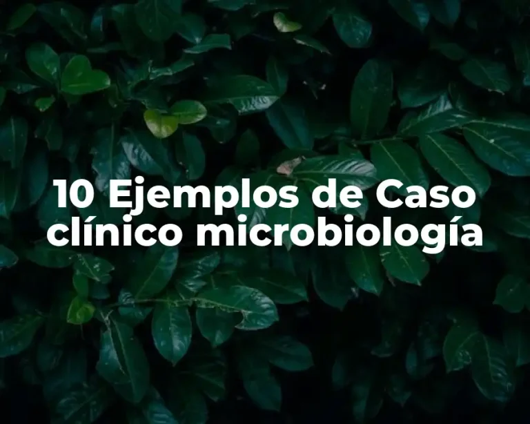10 Ejemplos de Caso clínico microbiología