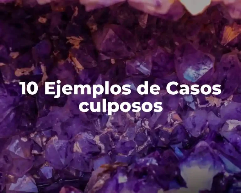 10 Ejemplos de Casos culposos