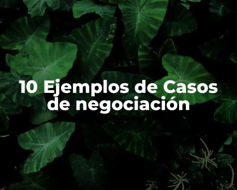 10 Ejemplos de Casos de negociación