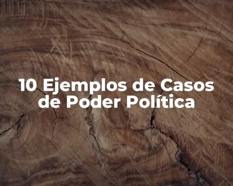 10 Ejemplos de Casos de Poder Política