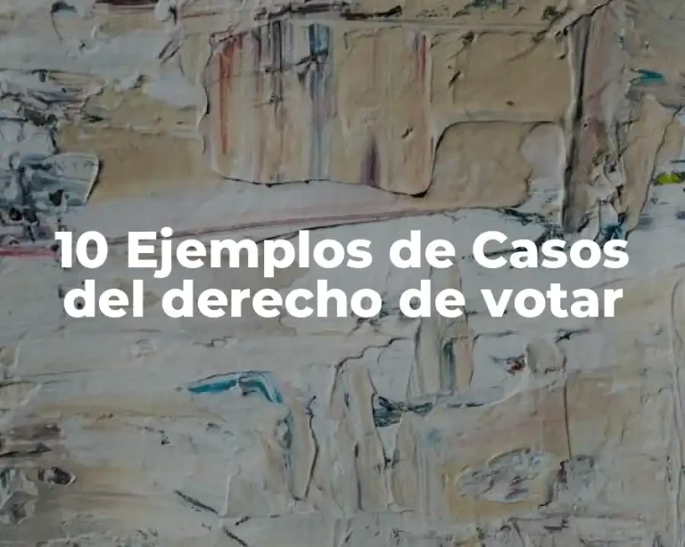 10 Ejemplos de Casos del derecho de votar