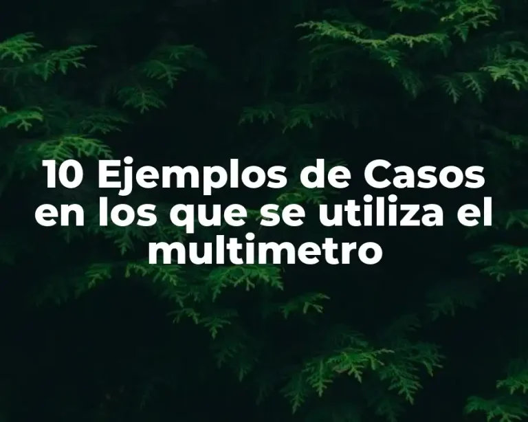 10 Ejemplos de Casos en los que se utiliza el multimetro