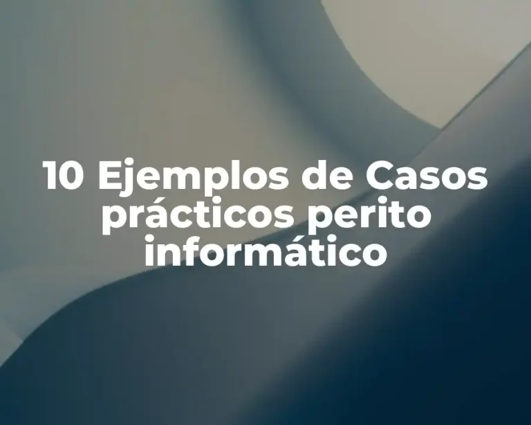 10 Ejemplos de Casos prácticos perito informático