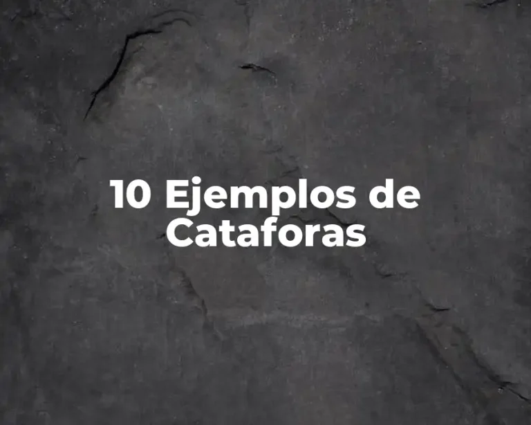 10 Ejemplos de Cataforas