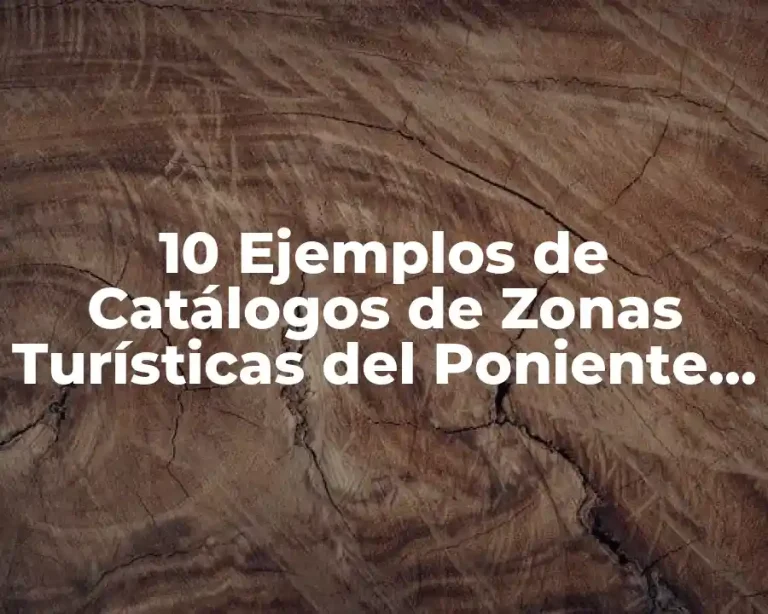 10 Ejemplos de Catálogos de Zonas Turísticas del Poniente  ️ ️
