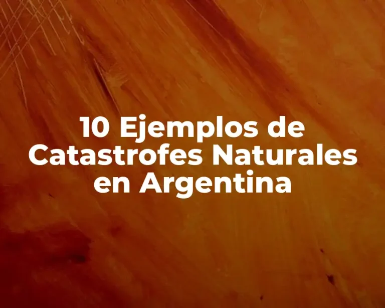 10 Ejemplos de Catastrofes Naturales en Argentina