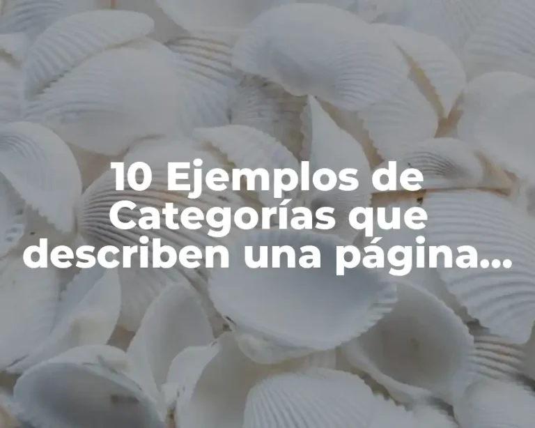 10 Ejemplos de Categorías que describen una página en Facebook