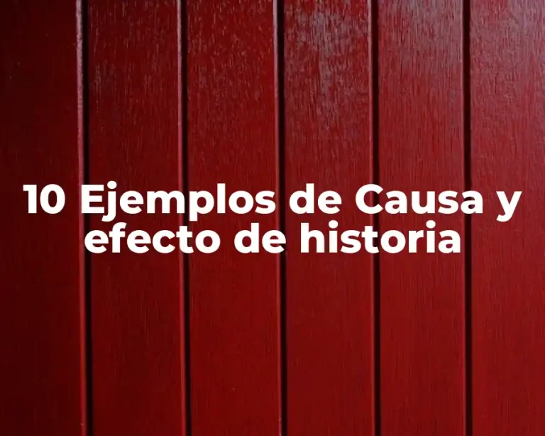 10 Ejemplos de Causa y efecto de historia