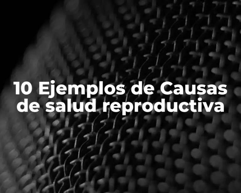10 Ejemplos de Causas de salud reproductiva