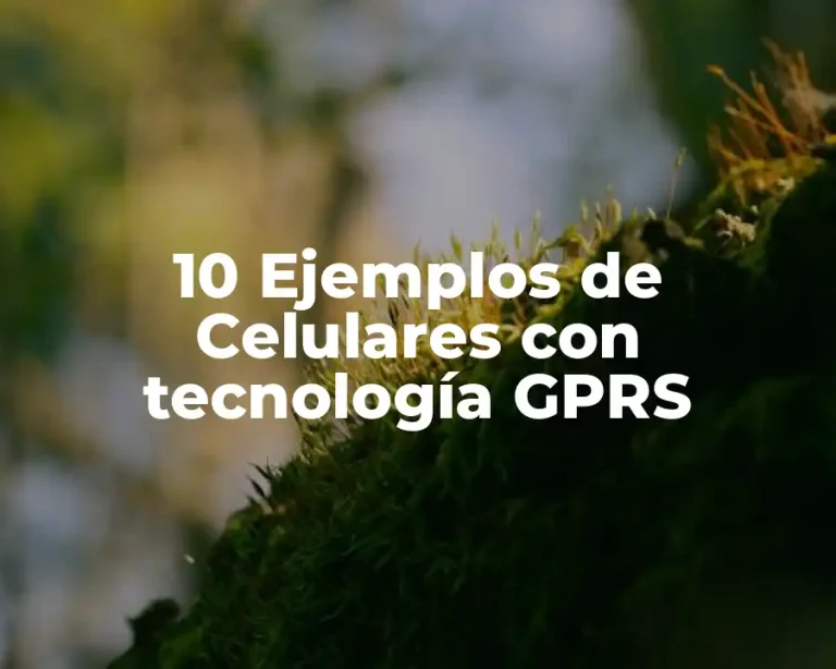 10 Ejemplos de Celulares con tecnología GPRS