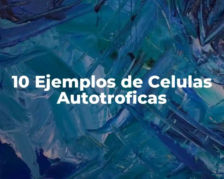 10 Ejemplos de Celulas Autotroficas