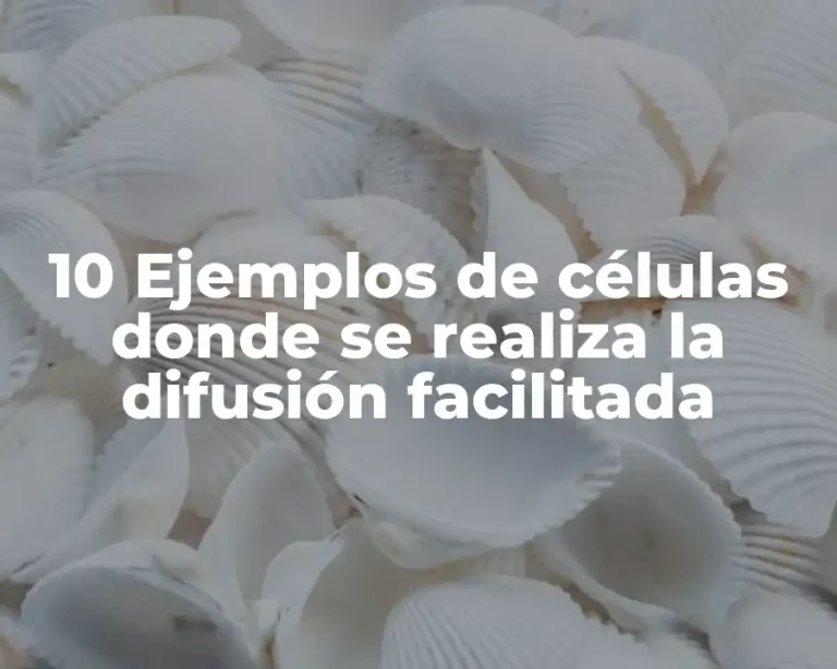 10 Ejemplos de células donde se realiza la difusión facilitada