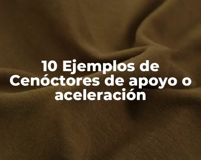 10 Ejemplos de Cenóctores de apoyo o aceleración