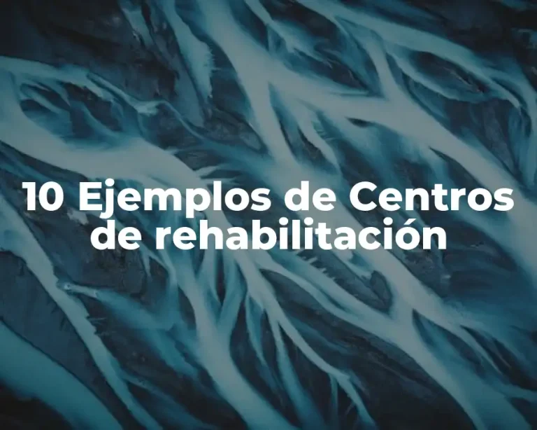 10 Ejemplos de Centros de rehabilitación