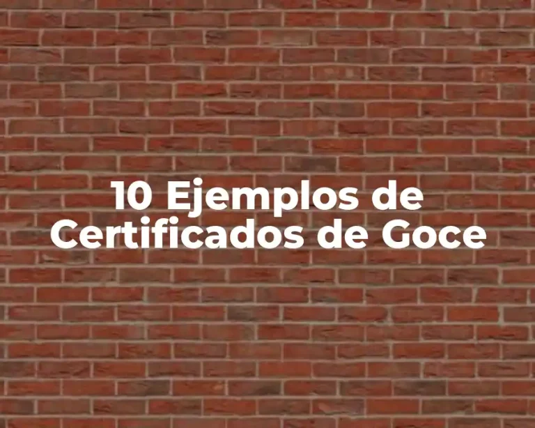 10 Ejemplos de Certificados de Goce