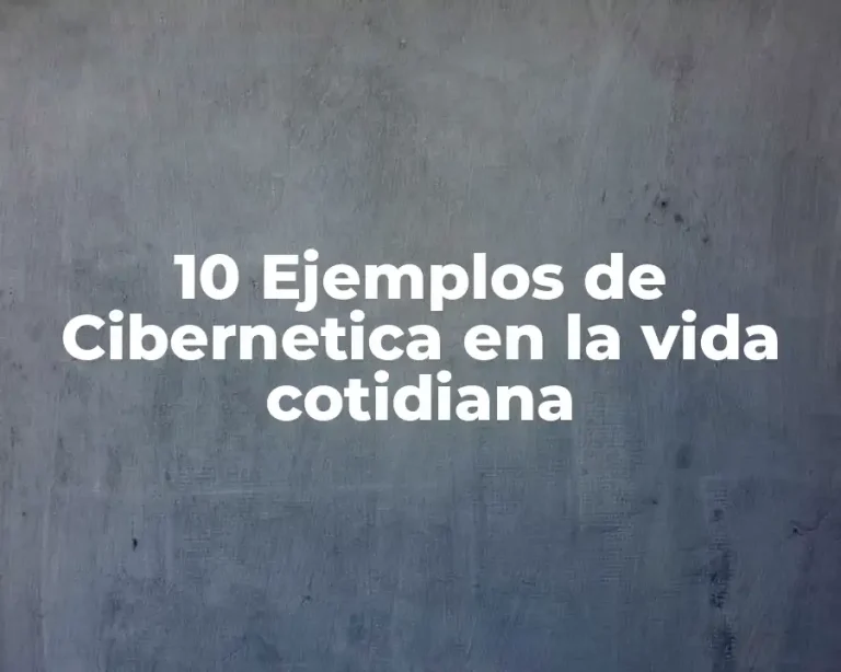 10 Ejemplos de Cibernetica en la vida cotidiana