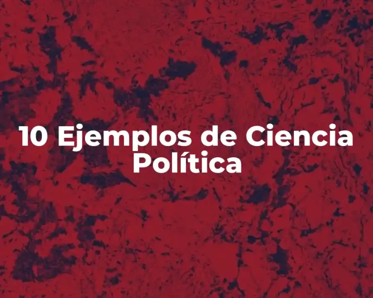 10 Ejemplos de Ciencia Política