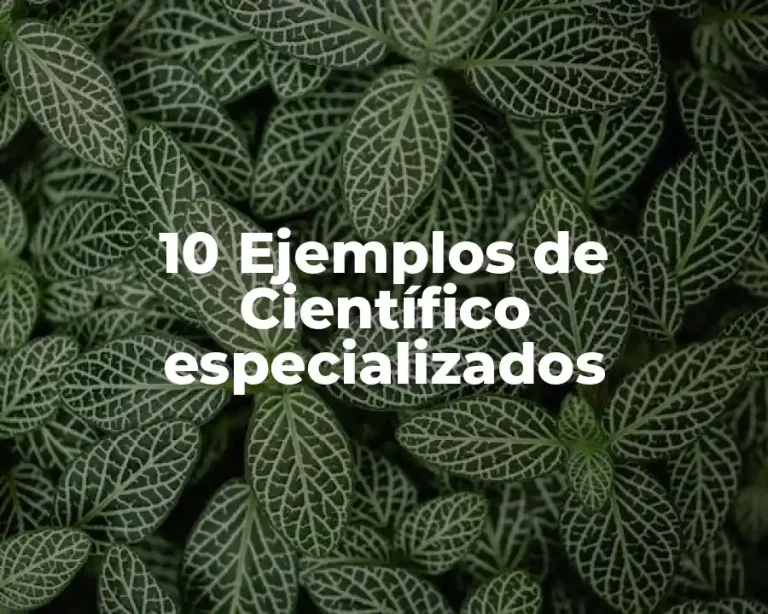 10 Ejemplos de Científico especializados